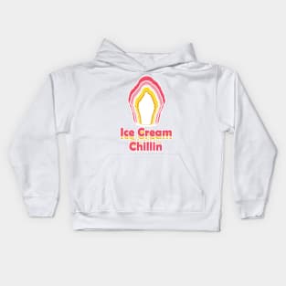 Ice Cream Chillin Girls and Women Kids Hoodie